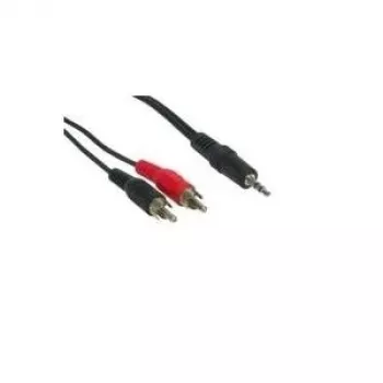GoodConnections 3.5mm stereo jack – 2x RCA male audio kabelis, 2,5 m, juodas, AS-352C