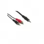 GoodConnections 3.5mm stereo jack – 2x RCA male audio kabelis, 2,5 m, juodas, AS-352C