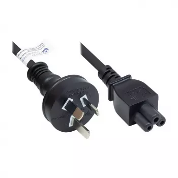 GoodConnections AC Power Cable – Australijos kištukas į IEC C5 Cloverleaf, 1,8 m, juodas