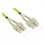 GoodConnections Alcasa LW-815SC5 šviesolaidinis jungiamasis laidas 15 m LSZH OM5 Duplex SC/SC žalias