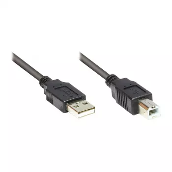 GoodConnections Alcasa USB 2.0 A/B laidas, 1 m, juodas
