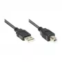 GoodConnections Alcasa USB 2.0 A/B laidas, 1 m, juodas