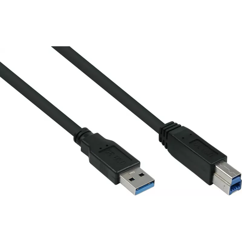 GoodConnections Alcasa USB 3.2 Gen 1 laidas A–B, 1,8 m, juodas