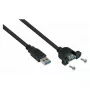 GoodConnections Alcasa USB 3.2 Gen 1 prailginimo kabelis (USB-A vyriškas į USB-A vyrišką) 1 m, juodas