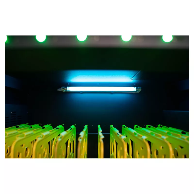 GoodConnections ANTARES PRO N24C įkrovimo spinta nešiojamiesiems kompiuteriams iki 15,6 colio, USB-C 65W PD 3.0, UVC dezinfekcija, juoda