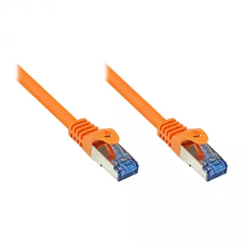 GoodConnections Cat. 6A S/FTP Patch Laidas su Laikiklio apsauga, Be halogenų, Oranžinis, 15 m