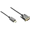 GoodConnections DisplayPort į DVI-D 24+1 jungiamasis kabelis - 24K auksu dengti kontaktai - OFC - Juodas - 5m