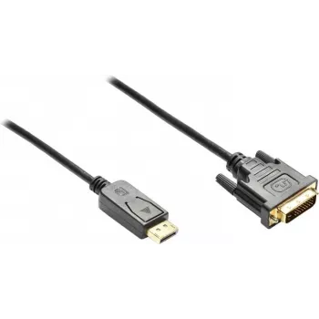 GoodConnections DisplayPort į DVI-D 24+1 jungiamasis kabelis - 24K auksu dengti kontaktai - OFC - Juodas - 5m