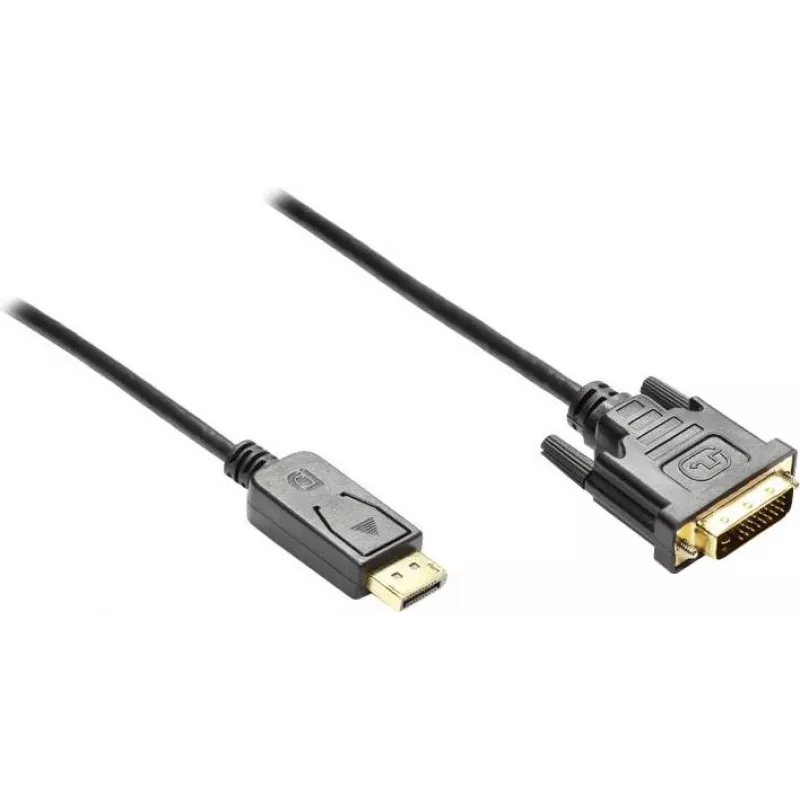 GoodConnections DisplayPort į DVI-D 24+1 jungiamasis kabelis - 24K auksu dengti kontaktai - OFC - Juodas - 5m