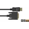 GoodConnections DisplayPort į DVI-D 24+1 jungiamasis kabelis - 24K auksu dengti kontaktai - OFC - Juodas - 5m