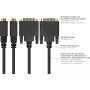 GoodConnections DisplayPort į DVI-D 24+1 jungiamasis kabelis - 24K auksu dengti kontaktai - OFC - Juodas - 5m