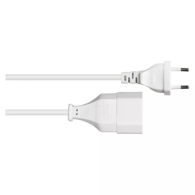 GoodConnections Euro ilginimo laidas 3 m, baltas, Euro kištukas CEE 7/16 į Euro lizdą, 0,75 mm²