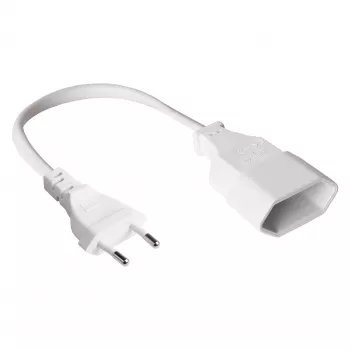 GoodConnections Euro ilginimo laidas 3 m, baltas, Euro kištukas CEE 7/16 į Euro lizdą, 0,75 mm²
