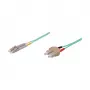 GoodConnections šviesolaidinis jungiamasis laidas Duplex OM3 Multimode 50/125 µm LC/SC, LSZH, keičiama poliarizacija, 5 m, Aqua
