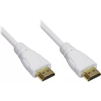 GoodConnections High-Speed HDMI Cable with Ethernet - Gold-Plated Connectors - White - 1,5m