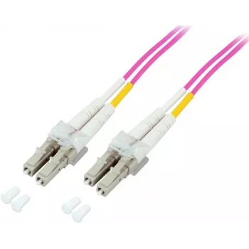 GoodConnections LC/LC Duplex OM4 daugiamodis šviesolaidinis pataisos kabelis, 2 m, Aqua, LSZH LW-802LC4