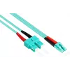 GoodConnections OM3 dvigubas daugiamodis šviesolaidinis pataisos kabelis SC į LC, 50/125 µm, 1 m, LSZH akvamarino spalvos LW-801LS3