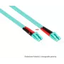 GoodConnections OM3 dvigubas daugiamodis šviesolaidinis pataisos kabelis SC į LC, 50/125 µm, 1 m, LSZH akvamarino spalvos LW-801LS3