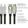 GoodConnections PREMIUM DisplayPort 2.0 kabelis, 54 Gbit/s, UHBR 13.5, 4K @240Hz / 8K @60Hz, visiškai metaliniai jungtys, varis (DP20-PY020)
