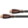 GoodConnections PYTHON Series didelės spartos HDMI kabelis su Ethernet, 4K UHD 60Hz, 18Gbps, auksuoti kontaktai, nailono pynimas, 3m, juodas (GC-M0018)