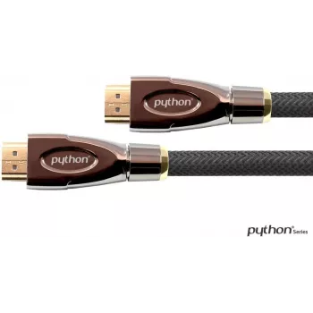 GoodConnections PYTHON Series didelės spartos HDMI kabelis su Ethernet, 4K UHD 60Hz, 18Gbps, auksuoti kontaktai, nailono pynimas, 3m, juodas (GC-M0018)