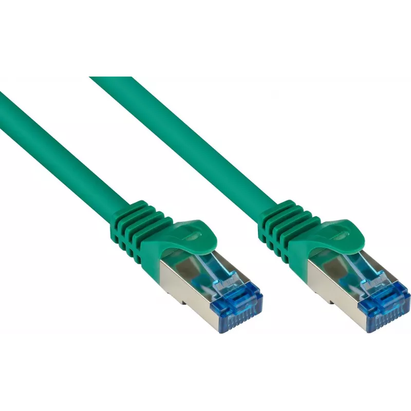 GoodConnections RNS® Cat. 6A S/FTP halogen-free (LSZH) jungiamasis kabelis su apsauga nuo užkabinimo, 3 m, žalias