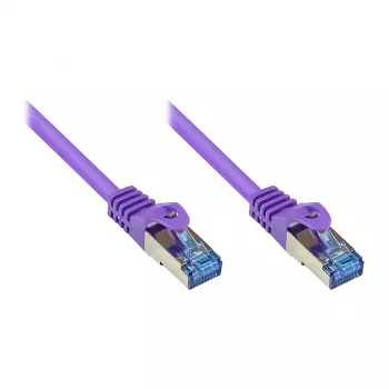 GoodConnections RNS Cat. 6A S/FTP Patch Laidas su Latch Apsauga, Halogen-Free, 500 MHz, Violetinė, 20 m