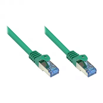 GoodConnections RNS® Cat. 6A S/FTP jungiamasis kabelis su apsauga nuo užraktų, be halogenų, žalias, 15 m