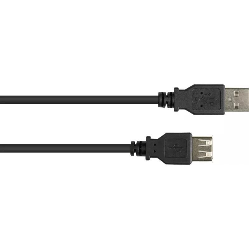 GoodConnections USB 2.0 ilginimo laidas, A kištukas į A lizdą, 0,6 m, juodas