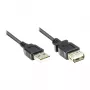 GoodConnections USB 2.0 ilginimo laidas, A kištukas į A lizdą, 0,6 m, juodas