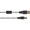 Good Connections USB 2.0 aukštos kokybės kabelis su ferito šerdimi ir auksiniais kontaktais, permatomas, 5m