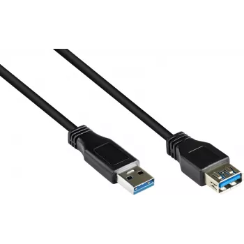 GoodConnections USB 3.0 prailginimo laidas – A kištukas į A lizdą, 1,8 m, juodas (2711-S02)