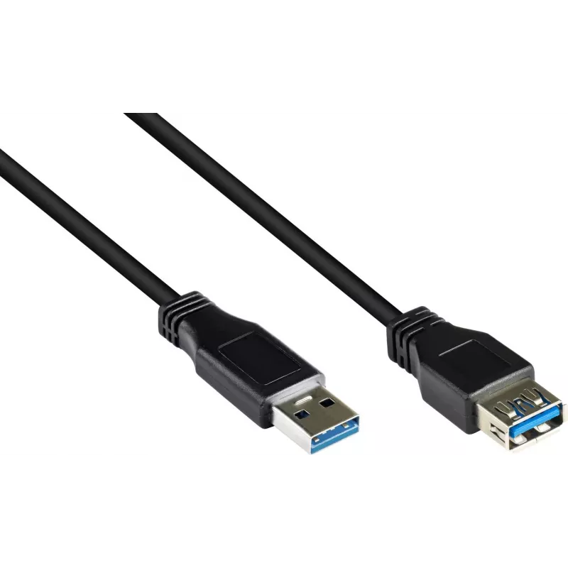 GoodConnections USB 3.0 prailginimo laidas – A kištukas į A lizdą, 1,8 m, juodas (2711-S02)