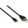 GoodConnections USB-OTG adapterio kabelis, Micro-USB Type B vyriškas į USB Type A moterišką, USB 2.0, 0,1 m, juodas