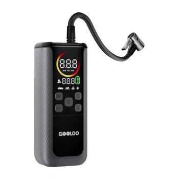 GOOLOO GT160 Dual automobilinis kompresorius | 12V DC, 150 PSI, skaitmeninis ekranas, 70 L/min, automatinis išsijungimas, LED darbinė šviesa