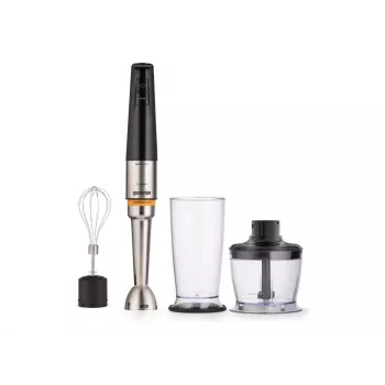 Gorenje HBX1200EB 1200 W rankinis blenderis su plastikiniu indu 0,8 L, nerūdijančio plieno velenu, juodas
