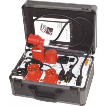 GOSSEN Prüfadapter AT3-III-E (Z745S) 3 fazių bandymo adapteris, CEE 16A 5 polių į 4 mm saugos lizdus