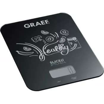 Graef KS202EU DeliKitchen skaitmeninės virtuvinės svarstyklės, juodos