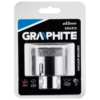 Graphite 55H313 19 dalių HSS-R grąžtų rinkinys su dėklu, 1–10 mm, DIN 338, juodasis oksidas