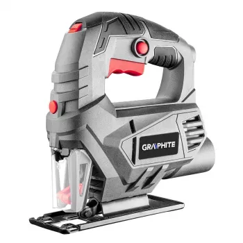 Graphite 58G047 800 W elektrinis siaurapjūklis su lazeriniu kreiptuvu, LED lempute, švytuokline eiga, įrankių nereikalaujančiu geležtės keitimu, 80 mm medienos pjovimo gylis, 230 V