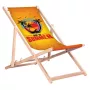 GRB GreenBlue GB183 Classic Beech Deck Chair su „Enjoy The Summer“ raštu