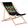 GRB GreenBlue GB183 Classic Beech Deck Chair su Summer Vibes raštu