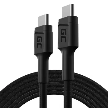 Green Cell GC PowerStream USB Type-C Vyriškas į Type-C Vyrišką Greito Įkrovimo Laidas 2m Juodas