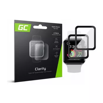 Green Cell GL88 2x GC Clarity Ekrano apsauginis stiklas, skirtas Apple Watch 42mm (Grūdintas stiklas, 9H, skaidrus)