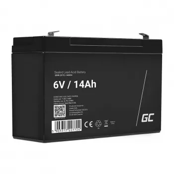 Green Cell atsarginė baterija AGM34 6V 14Ah AGM sandarus švino-rūgšties akumuliatorius