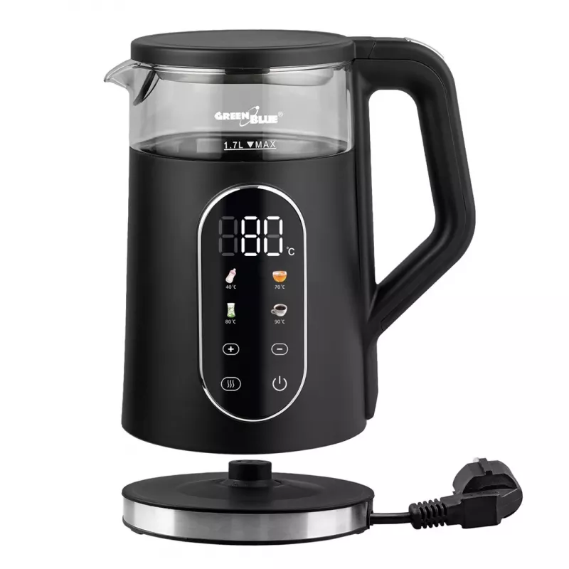 GREENBLUE Belaidis virdulys GB670 B 1.7L 2200W Juodas/Sidabrinis
