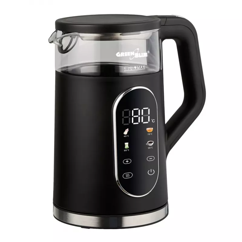 GREENBLUE Belaidis virdulys GB670 B 1.7L 2200W Juodas/Sidabrinis
