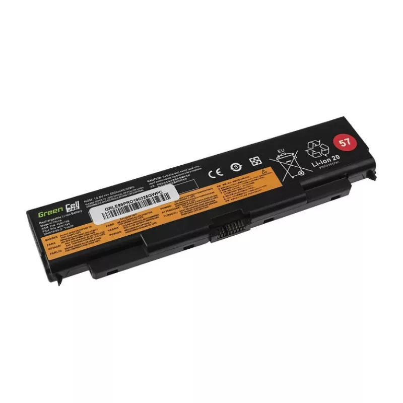 GREENCELL LE89PRO nešiojamojo kompiuterio baterija, skirta Lenovo ThinkPad T440/T540/W540/L440/L540/E540 – 11.1V 5200mAh 6-Cell juoda
