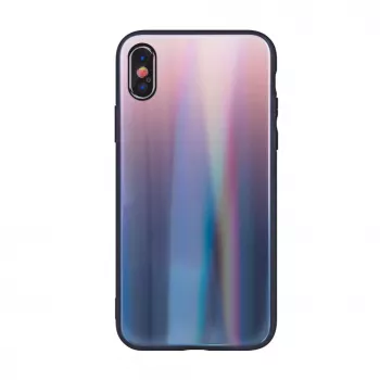 GreenGo Apple iPhone XR Aurora Glass TPU Brown Black Back Cover