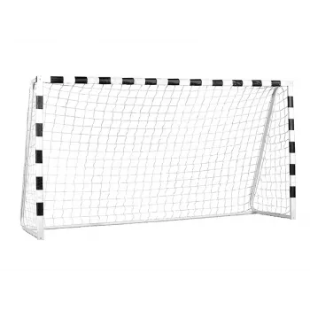 GREENMILL futbolo vartai 300x160x90 cm, milteliniu būdu dengtas plienas, juoda/balta
